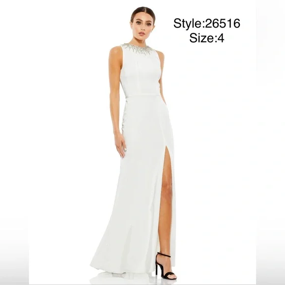 MAC DUGGAL トランペットガウン Jewel-Neck & Rhinestones Mac Duggal | Dresses | Jewel Neck Rhinestone Long Gown